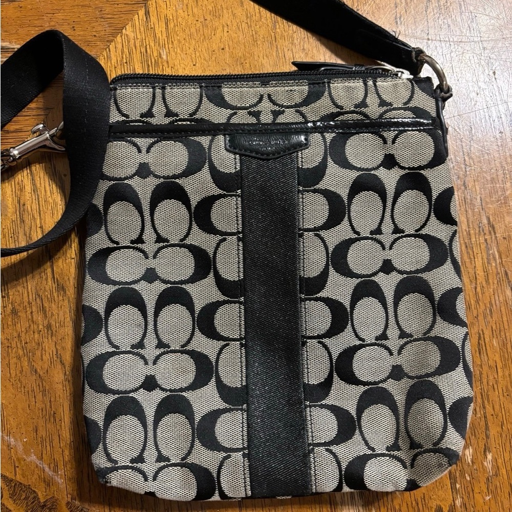 Coach Black and Gray Crossbody Bag